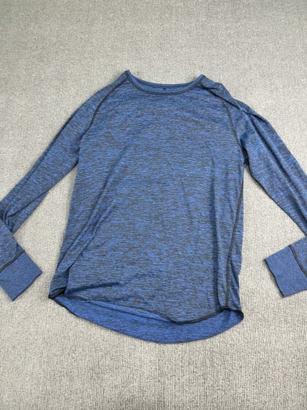 BKE Mens Vintage Blue Heather Long Sleeve Crewneck Shirt L